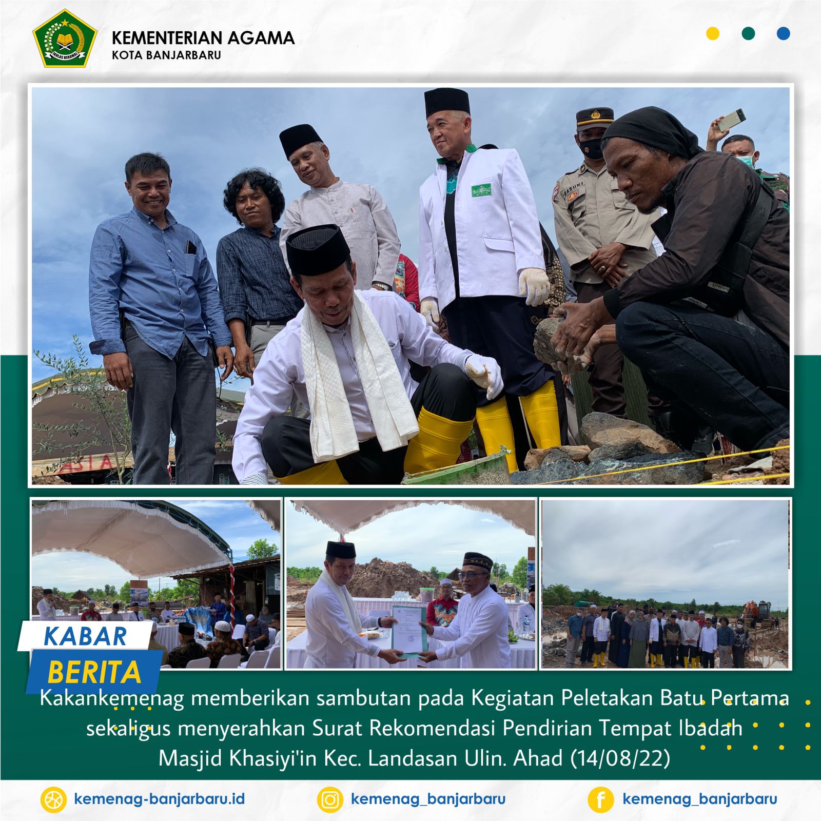 Peletakan Batu Pertama pembangunan Masjid