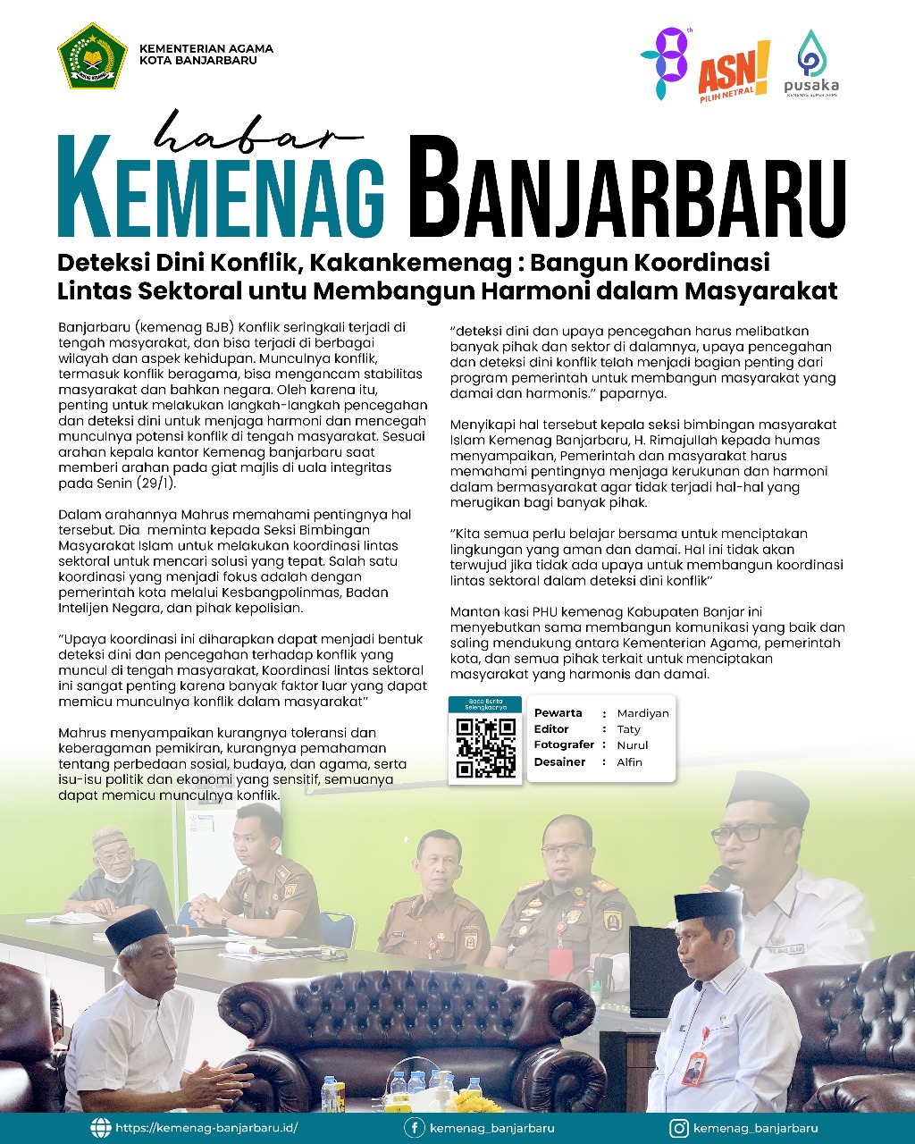 Deteksi Dini Konflik kakankemenag: bangun Koordinasi Lintas 