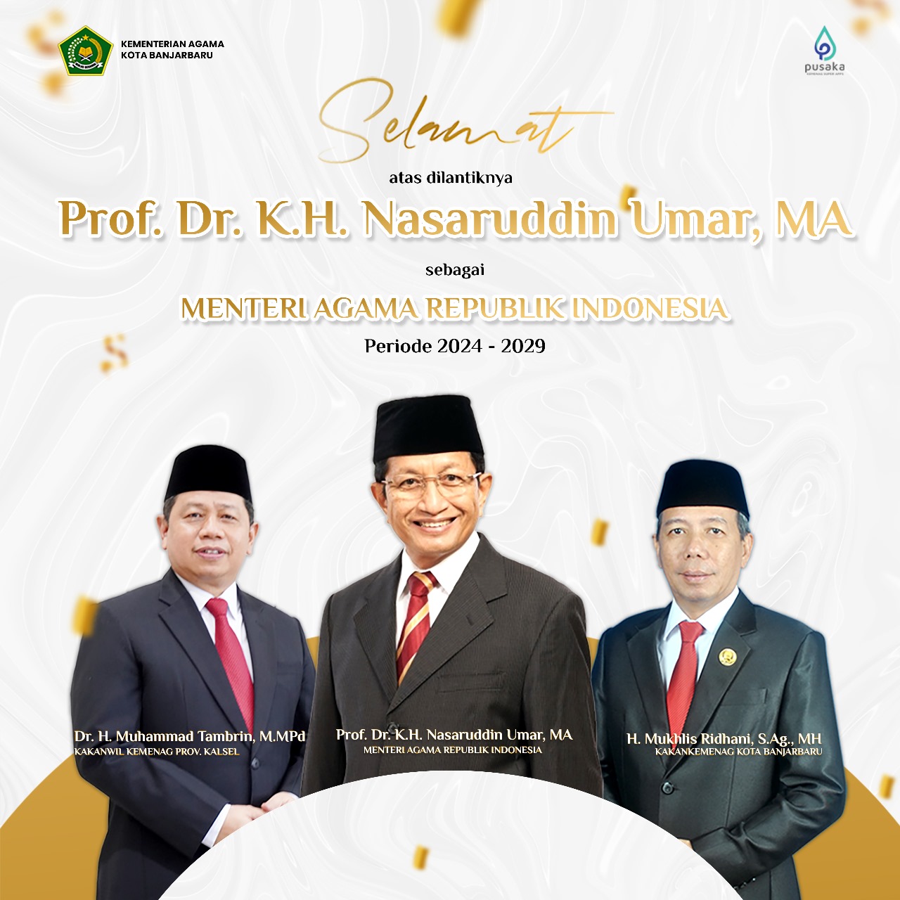 Selamat atas dilantiknya Prof. Dr. K. H. Nasaruddin Umar, MA