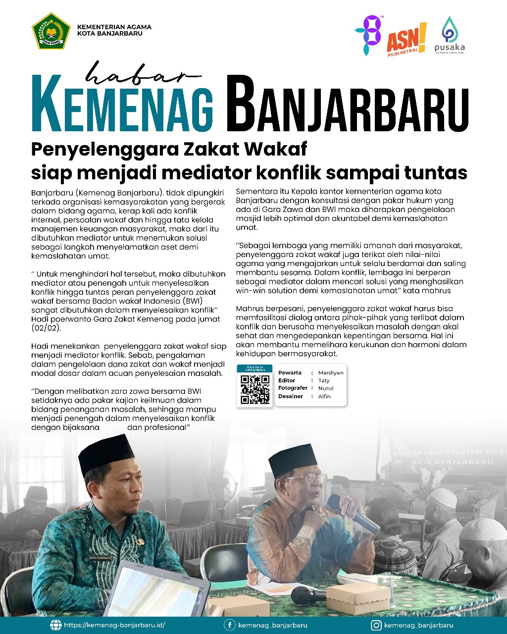 Penyelenggara zakat wakaf siap menjadi mediator konflik samp