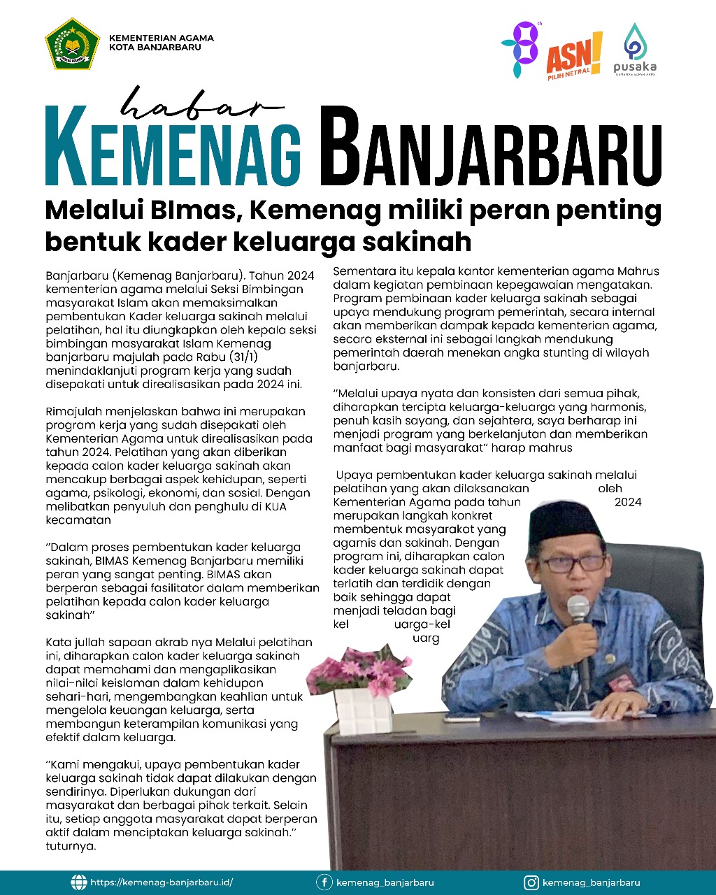 Melalui Bimas Kemenag memiliki peran penting bentuk kader ke