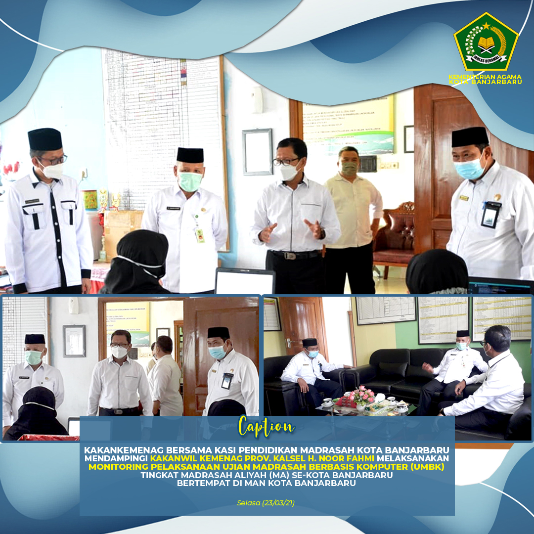 Kakankemenag dan Kasi Penmad mendampingi Kakanwil Kemenag Pr