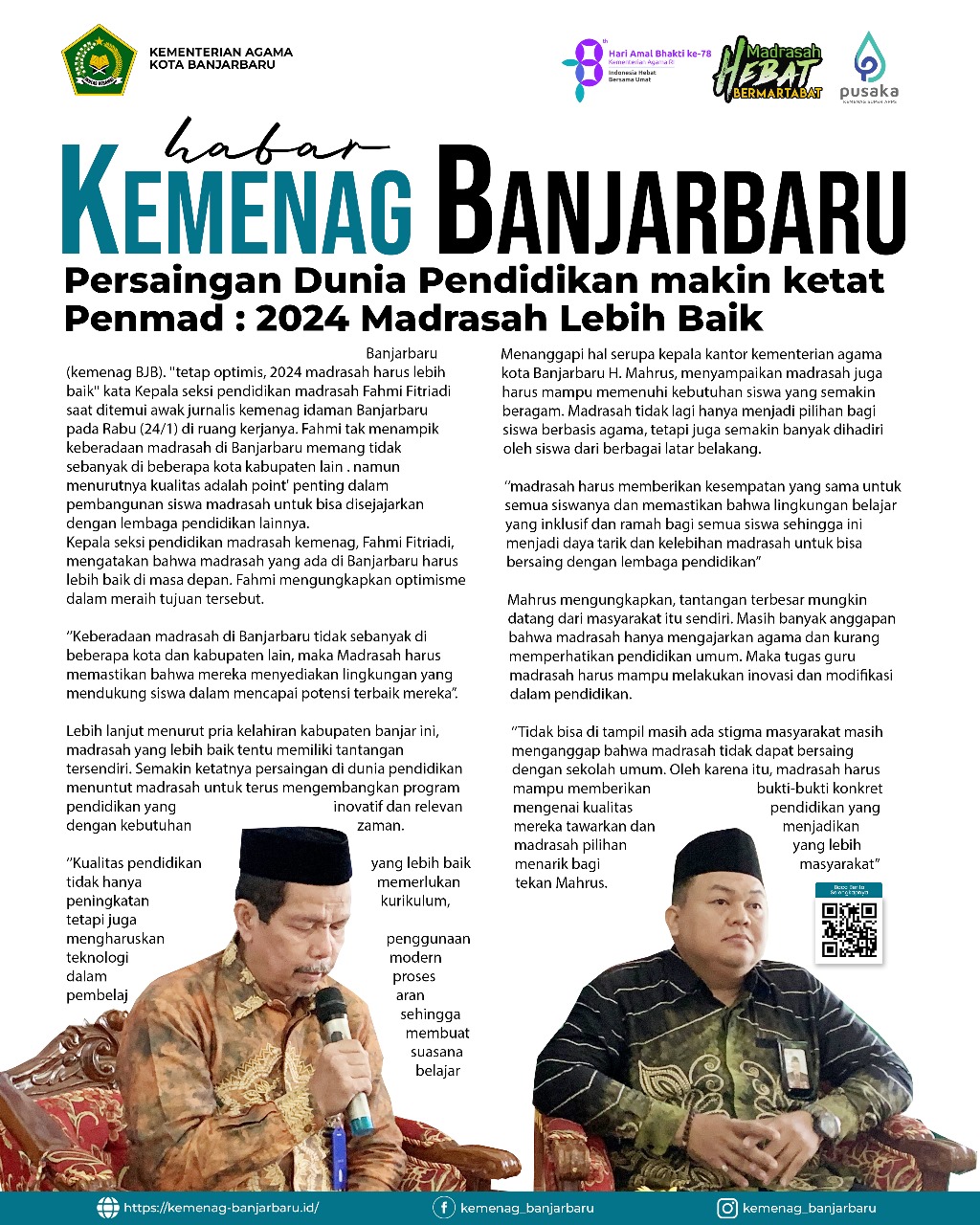 Persaingan dunia pendidikan semakin ketat Penmad : Madrasah 